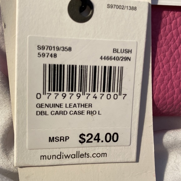 Pink Wallet - Real Leather - Mundi - Picture 5 of 5